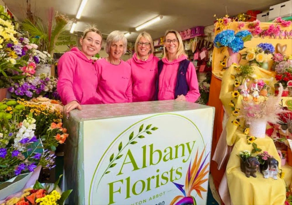 Albany Florists shop front in Newton Abbot