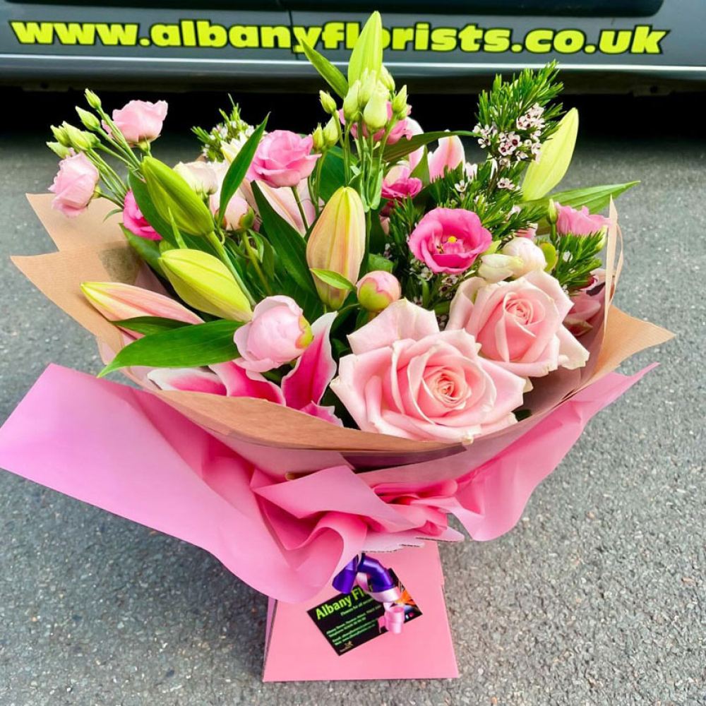 Pink Blush Lily Handtie